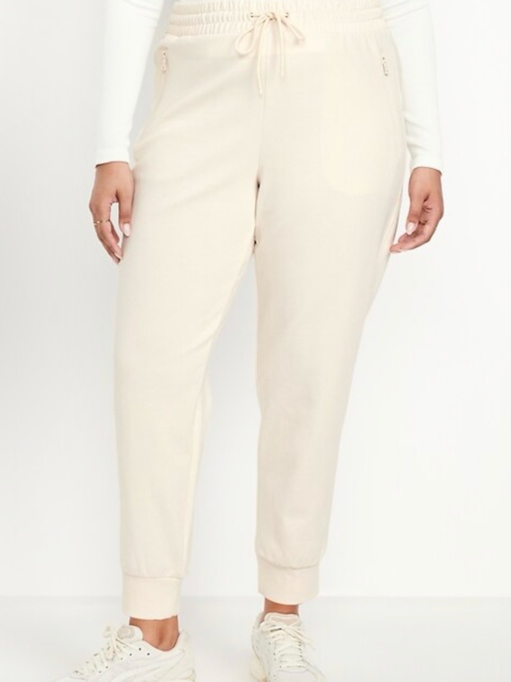 Old Navy Active Cream Drawstring Jogger Pants
